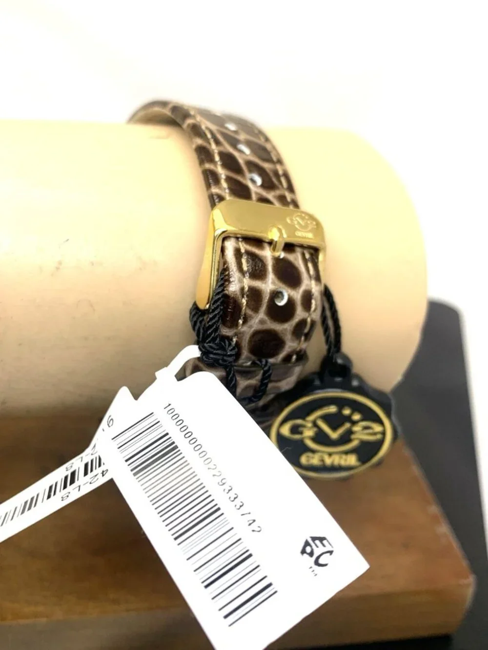 GV2 by Gevril Women's Watch 9142 Swiss Quartz Mother Of Pearl Dial Brown Leather
